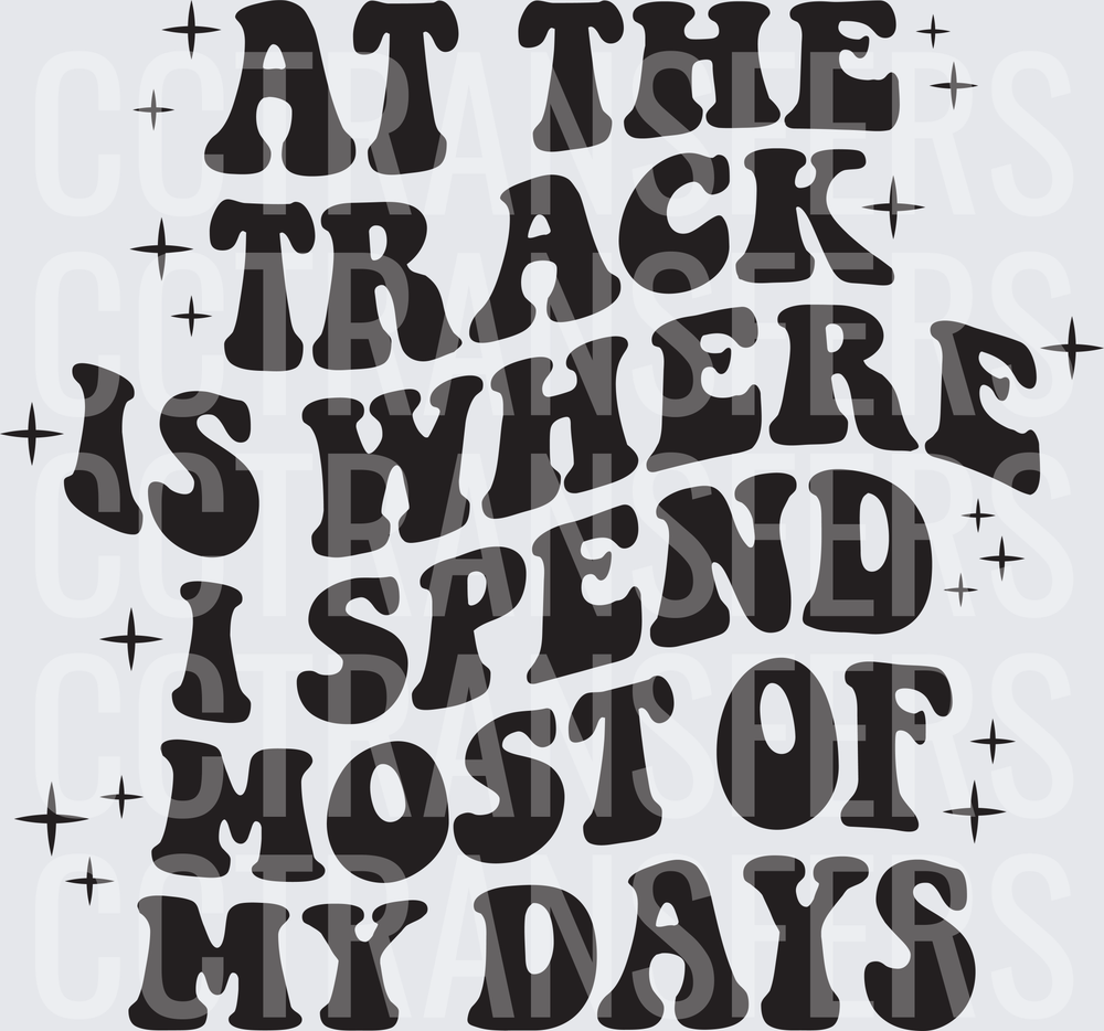 At The Track Is Where I Spend Most Of My Days (DTF)