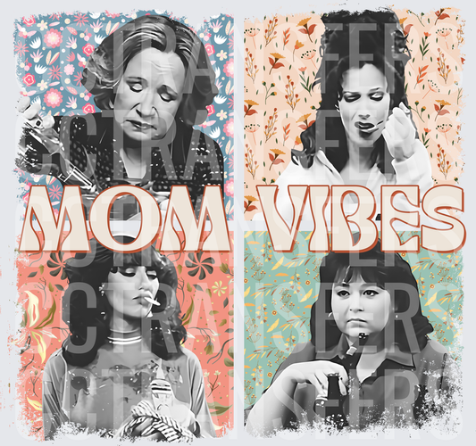 Mom Vibes Four Women Floral Collage (DTF)