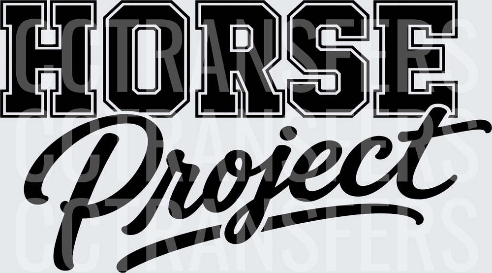 Horse Project Bold Varsity Script Lettering (DTF)