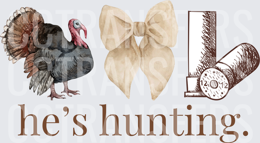 He's Hunting Turkey Bow Shotgun Shell (DTF)