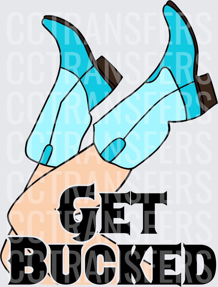 Get Bucked Legs Up Turquoise Cowboy Boots (DTF)