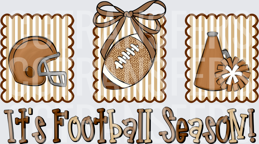 It's Football Season Helmet Ball Cheer Trio (DTF)