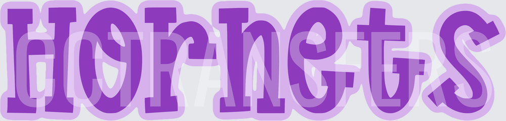Purple Hornets Bold Fun Font Lettering DTF