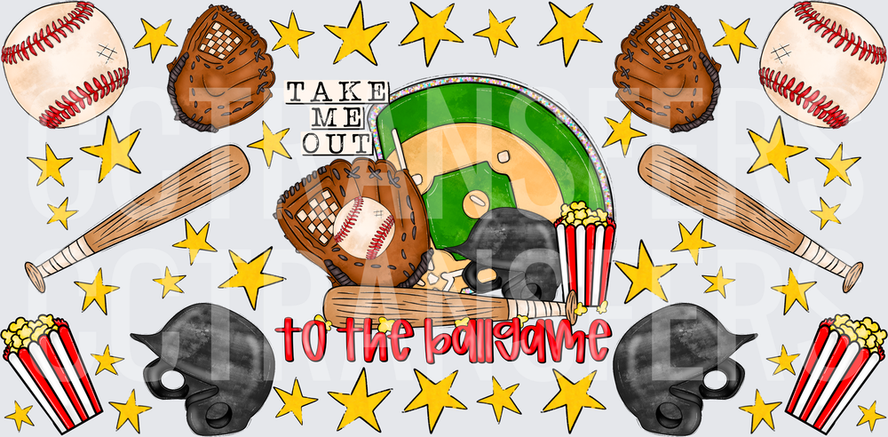 Take Me Out To The Ballgame Baseball Collage (DTF)