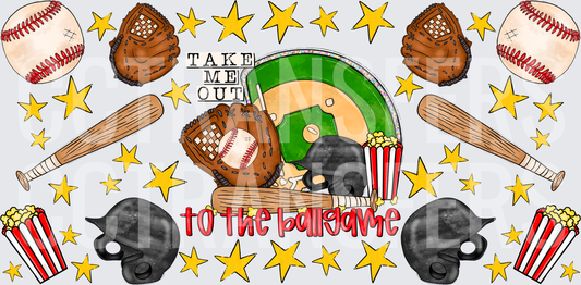 Take Me Out To The Ballgame Baseball Collage (DTF)