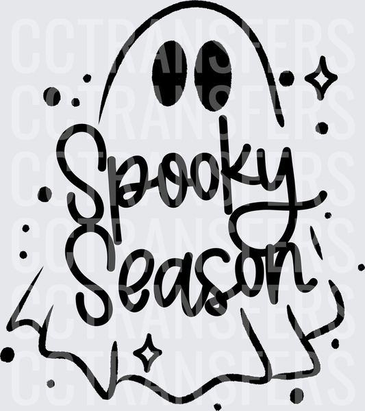 Spooky Season Ghost with Sparkles Halloween (DTF)