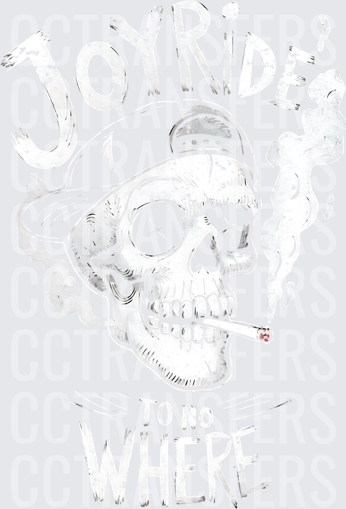Joyride To No Where Smoking Skull Cowboy Hat (DTF)