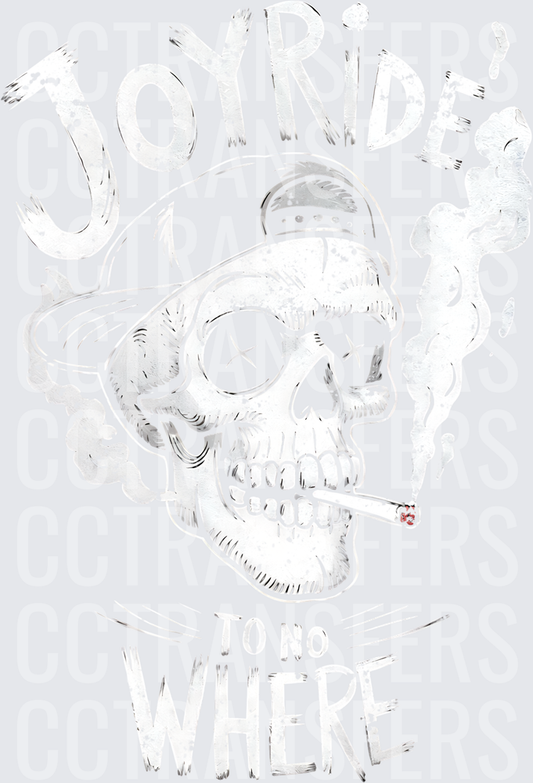 Joyride To No Where Smoking Skull Cowboy Hat (DTF)