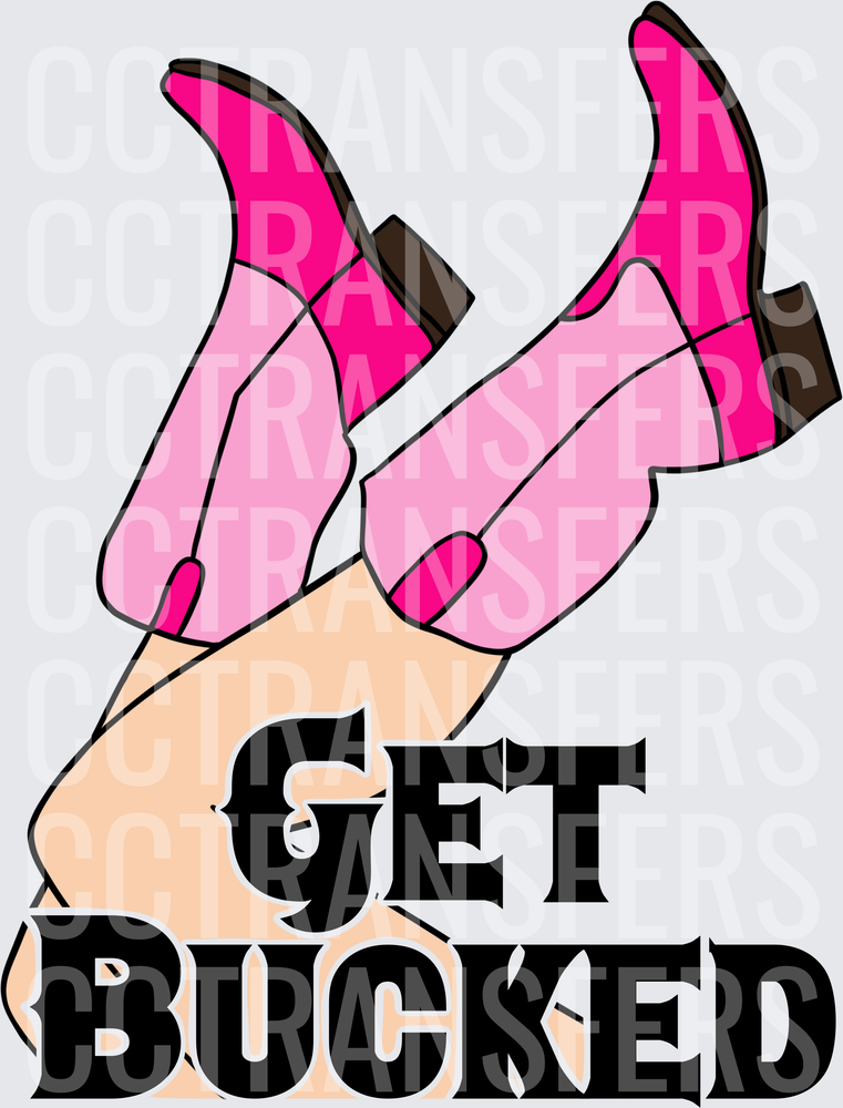 Get Bucked Legs Up Pink Cowboy Boots (DTF)
