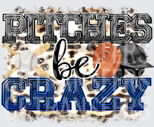 Pitches Be Crazy Baseball Leopard Print (DTF)