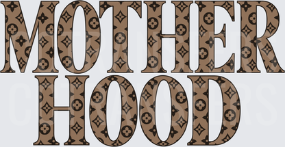 Motherhood Luxury Monogram Pattern Bold Letter Design (DTF)