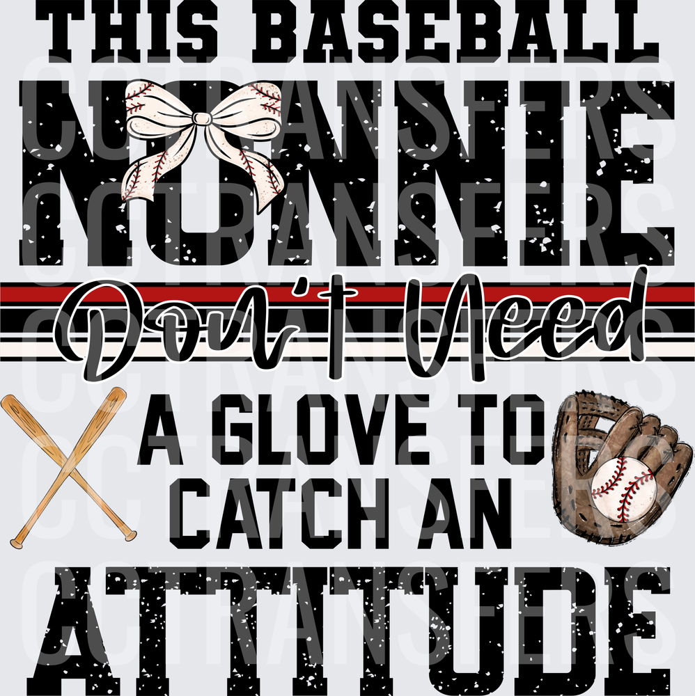 This Baseball Nonnie Don't Need A Glove To Catch An Attitude (DTF)