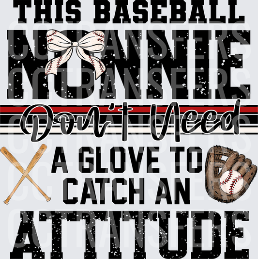 This Baseball Nonnie Don't Need A Glove To Catch An Attitude (DTF)