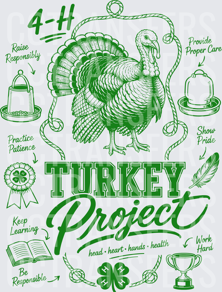 4-H Turkey Project Head Heart Hands Health (DTF)