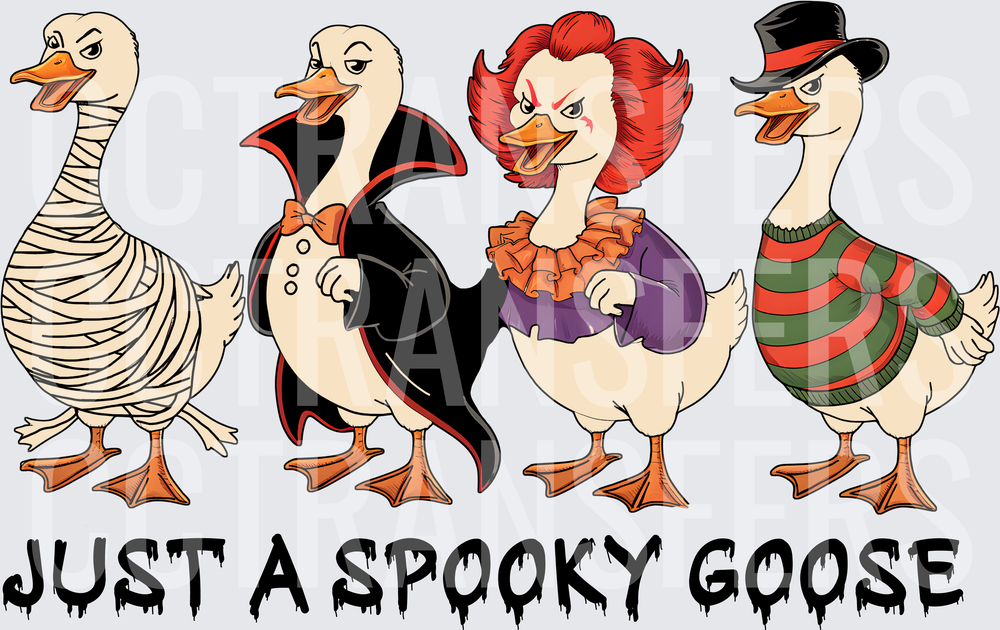 Just A Spooky Goose Halloween Costume Geese (DTF)