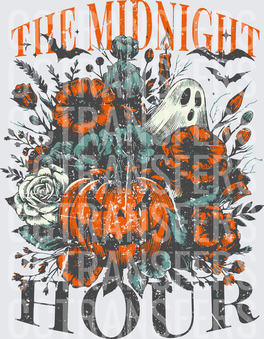The Midnight Hour Halloween Ghost Pumpkin Floral (DTF)