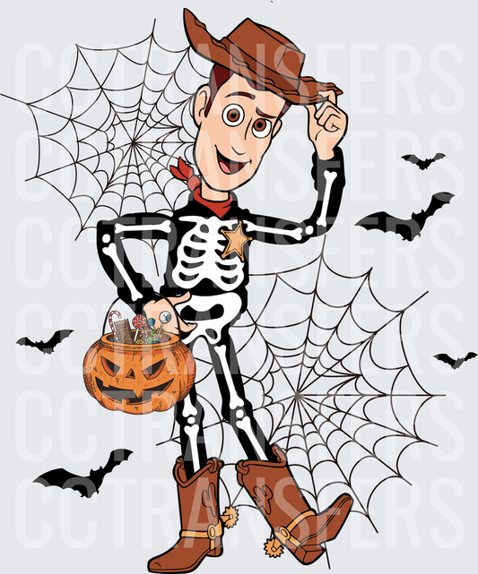 Cowboy Toy Sheriff Halloween Skeleton Trick or Treat (DTF)