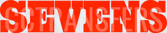 Bold Red SEVENS Block Letter Graphic (DTF)