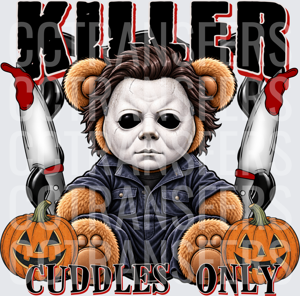 Killer Cuddles Only Horror Teddy Bear Halloween Pumpkins (DTF)