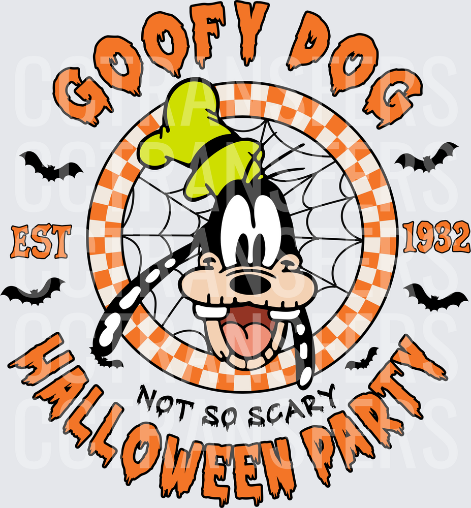 Goofy Dog Not So Scary Halloween Party Est 1932 (DTF)