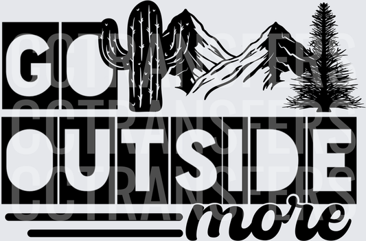 Go Outside More Cactus Mountain Pine Tree Nature (DTF)