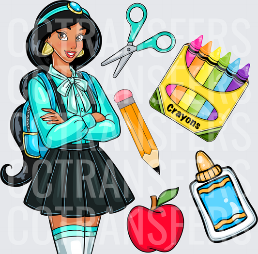 Arabian Princess Back to School Supplies DTF