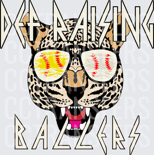Def Raising Ballers Leopard Sunglasses Softball (DTF)