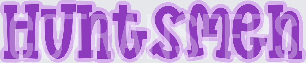 Purple Huntsmen Bold Text Mascot Lettering (DTF)