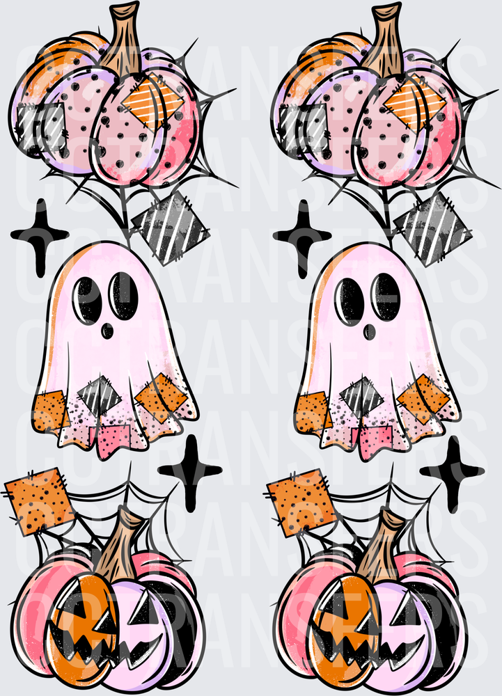 Pastel Halloween Ghost Pumpkin Jack-O-Lantern Bundle (DTF)