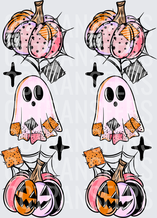 Pastel Halloween Ghost Pumpkin Jack-O-Lantern Bundle (DTF)
