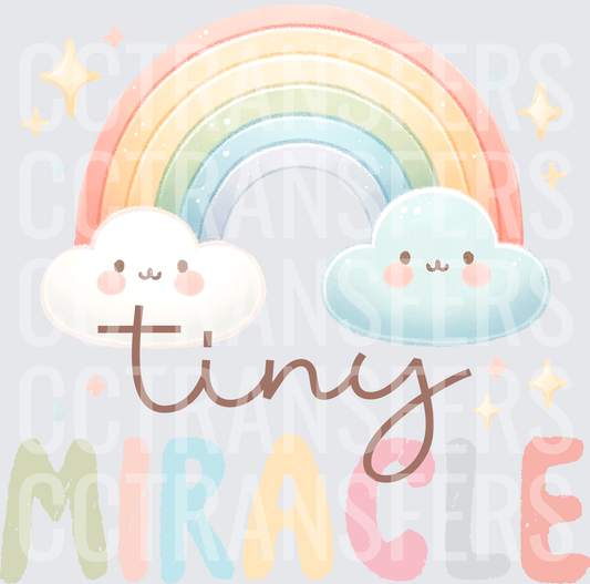 Tiny Miracle Pastel Rainbow Cute Cloud Kawaii (DTF)