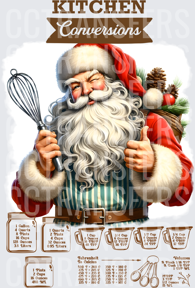 Kitchen Conversions Winking Santa Chef Thumbs Up (DTF)