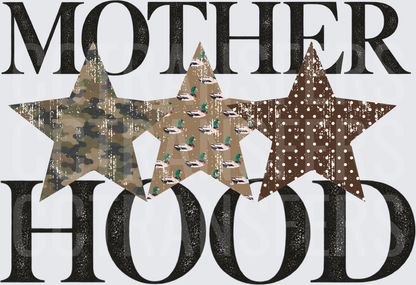 Motherhood Three Stars Camo Duck Polka Dot Distressed (DTF)