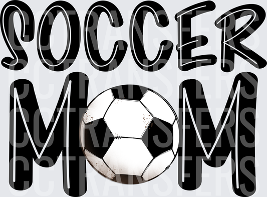 Soccer Mom Bold Text with Soccer Ball (DTF)