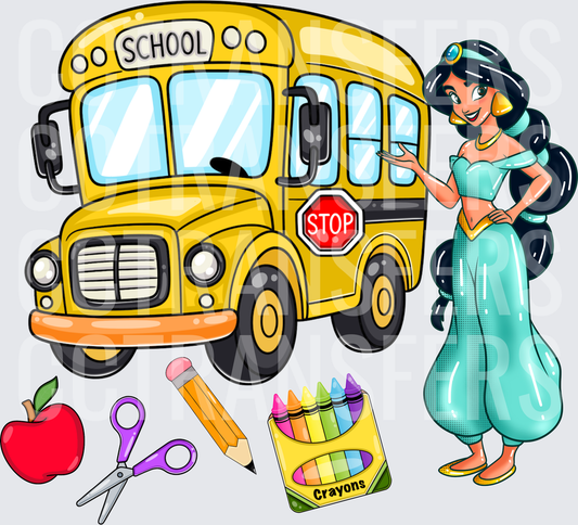 Arabian Princess Back To School Bus Scene (DTF)