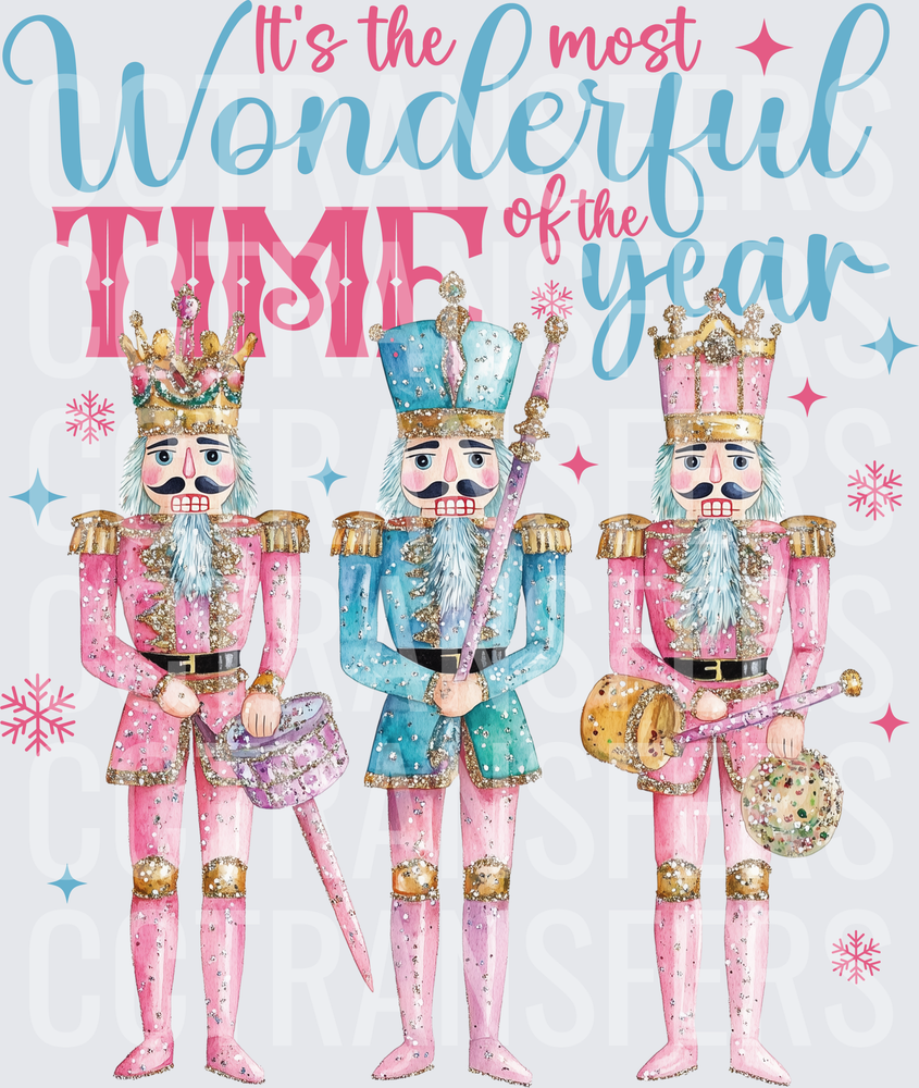 It's The Most Wonderful Time Glitter Nutcracker Trio (DTF)