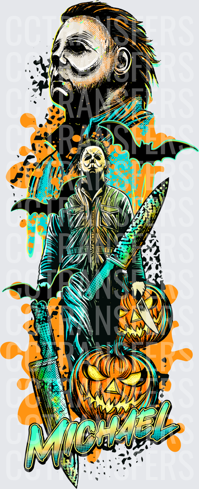 Halloween Masked Killer Michael With Jack-O-Lanterns (DTF)