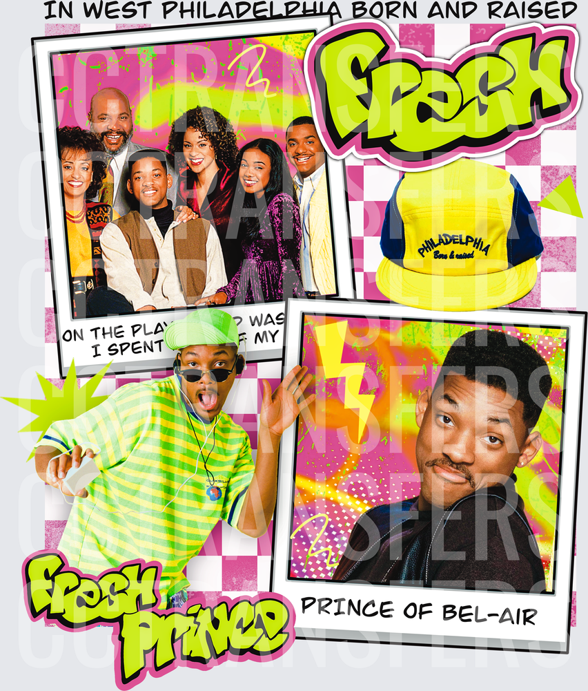 Fresh Prince of Bel-Air Cast Collage Philadelphia Born and Raised (DTF)