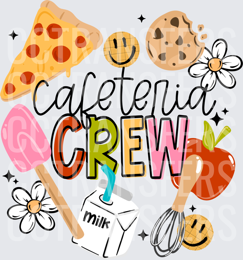 Cafeteria Crew School Lunch Food Icons Design (DTF)
