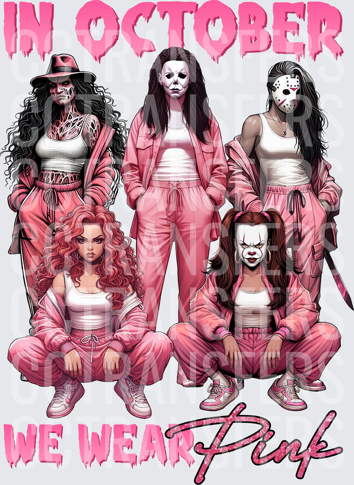 In October We Wear Pink Horror Girls Squad (DTF)