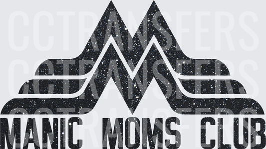 Manic Moms Club Bold Glitter M Logo (DTF)