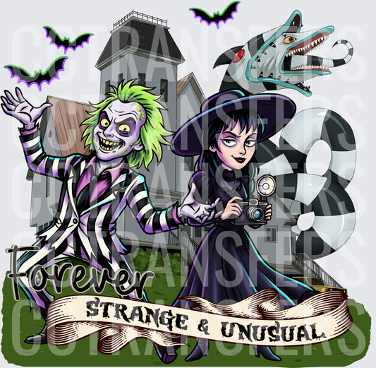 Forever Strange & Unusual Spooky Duo with Snake (DTF)