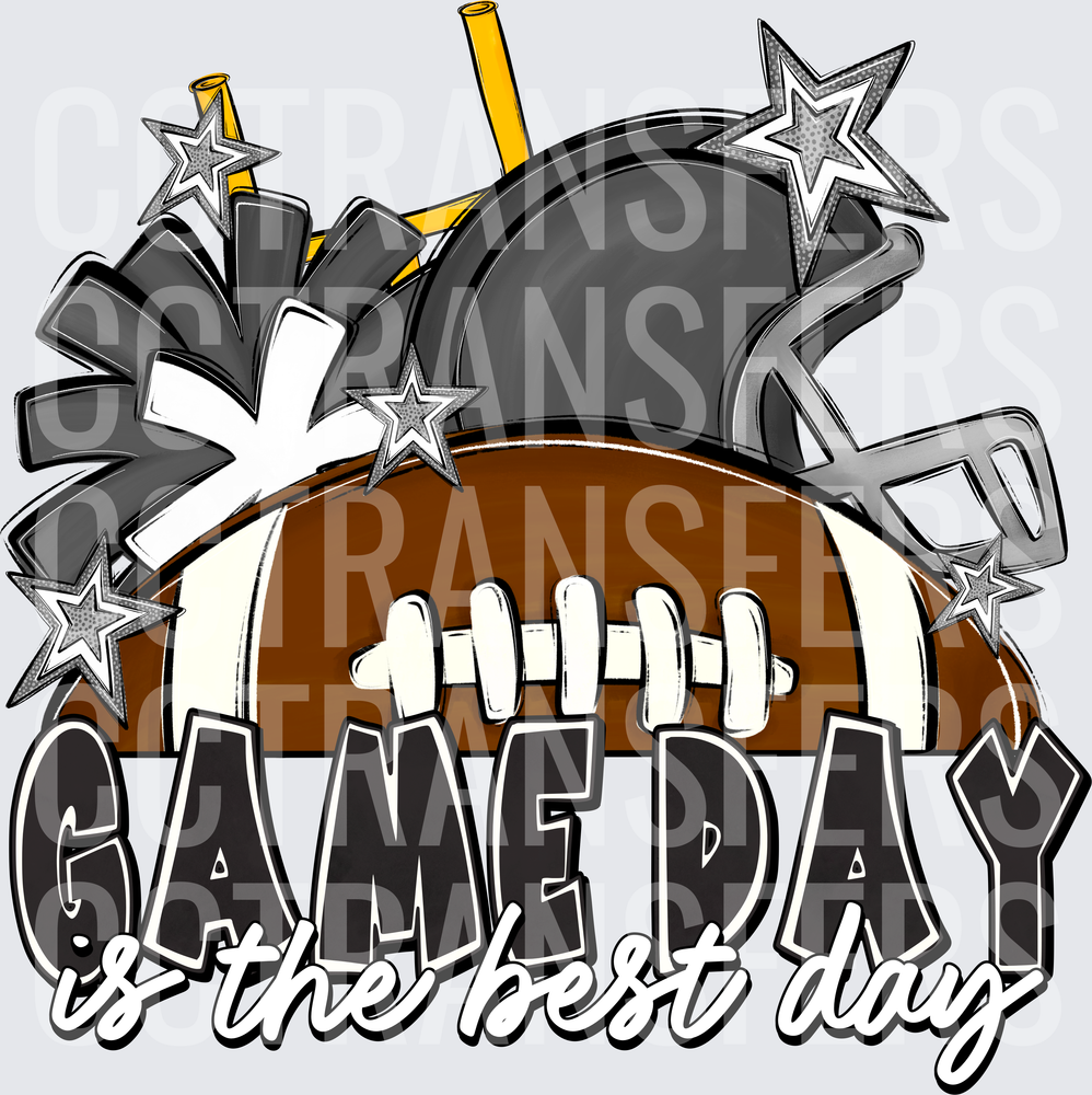 Game Day Is The Best Day Football Helmet Stars (DTF)