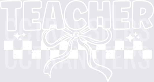 Teacher White Design (DTF)