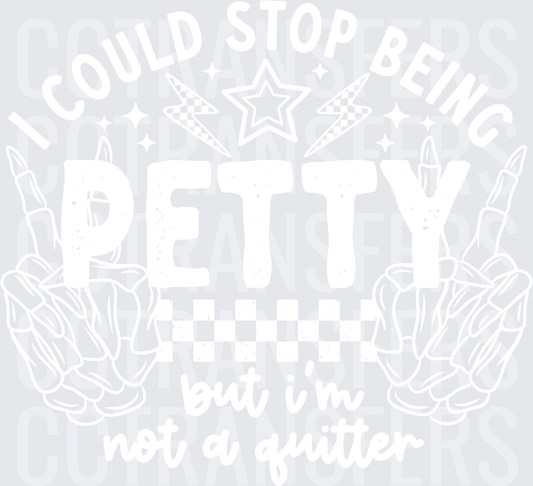Bold White Graphic Design on Blank Background (DTF)
