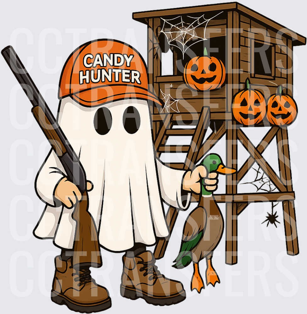 Candy Hunter Ghost Duck Hunter Halloween Stand (DTF)