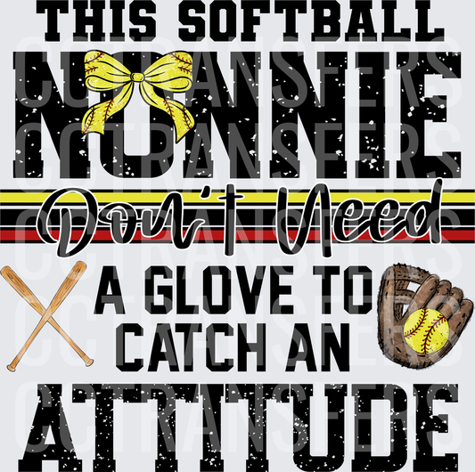 This Softball Nonnie Don't Need A Glove To Catch An Attitude (DTF)