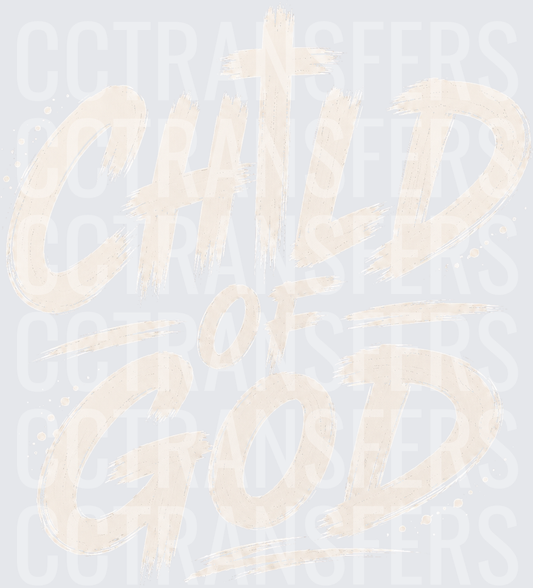 Child of God Brushstroke Cross Faith Lettering (DTF)