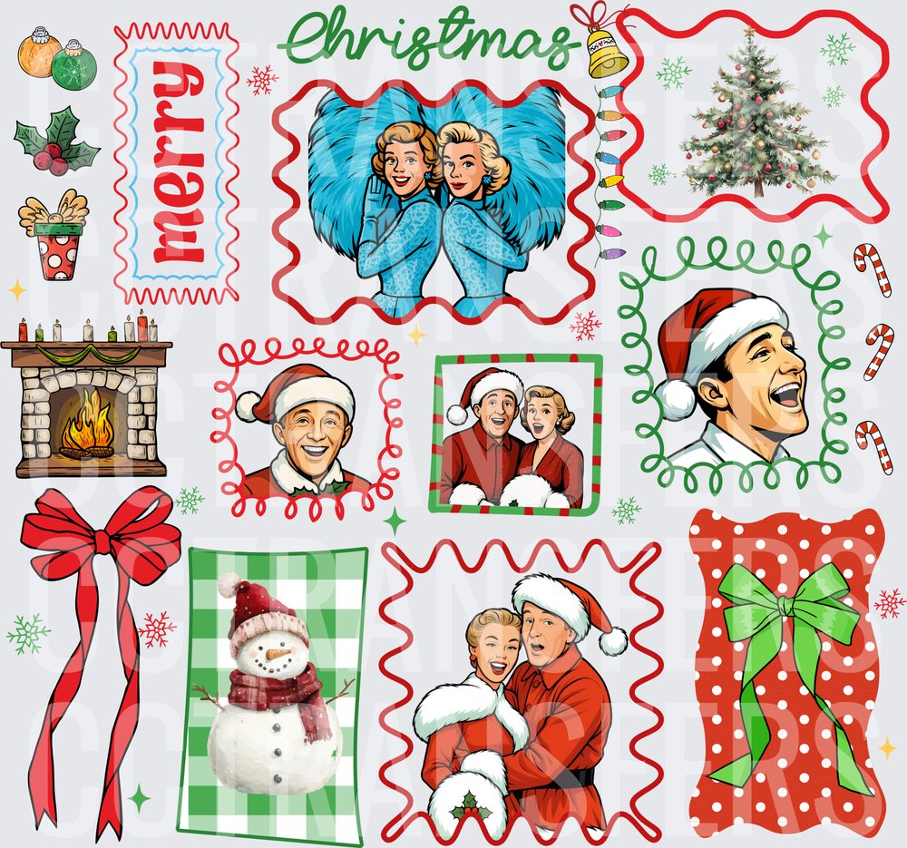 Merry Christmas Retro Holiday Singers & Icons Bundle (DTF)