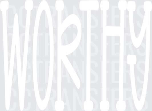 Worthy White Design (DTF)